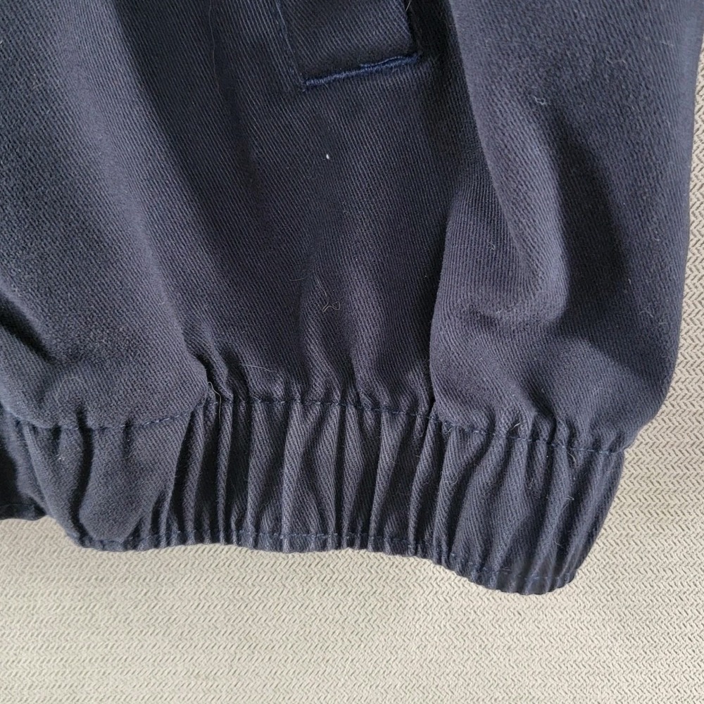 Chaps Jacket Bi Swing 100% Cotton Harrington Plaid Lined Preppy Size Large Navy - Picture 3 of 12
